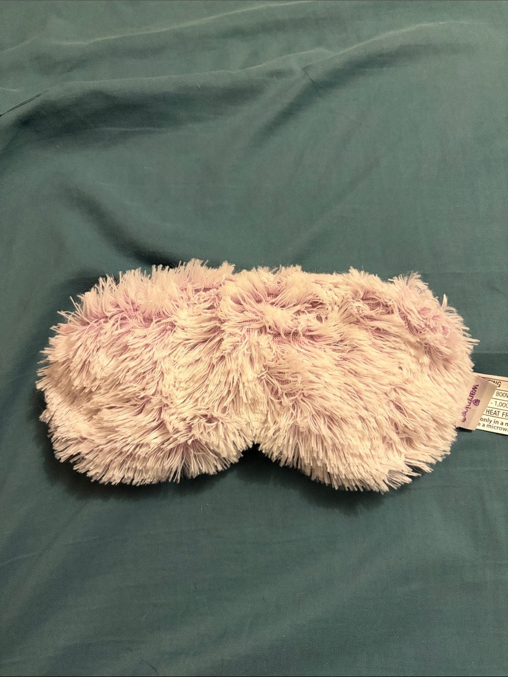 Warmies Plush Light Pink Fluffy Sleep Mask with Lavender